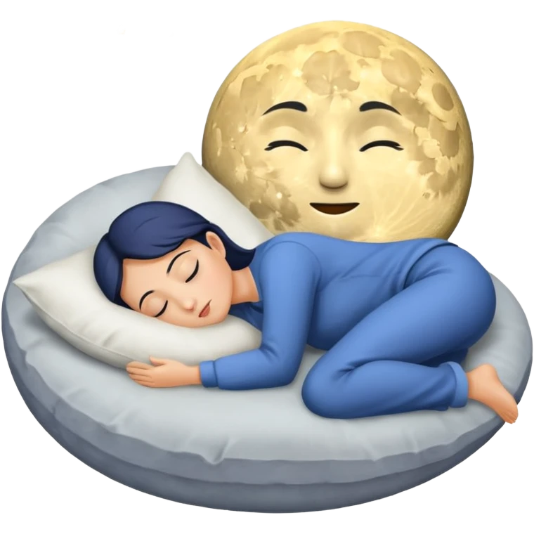 moon used as pillow by exhausted potion maker emoji