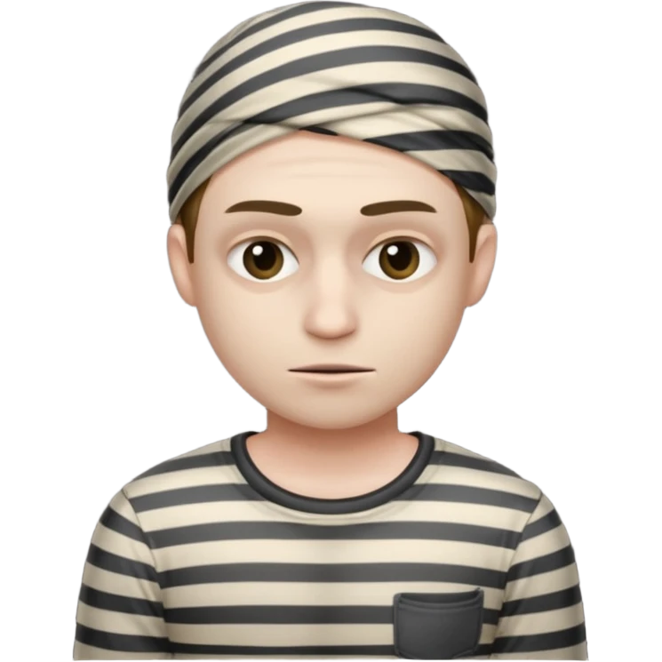 thief, with stripped shirt. emoji