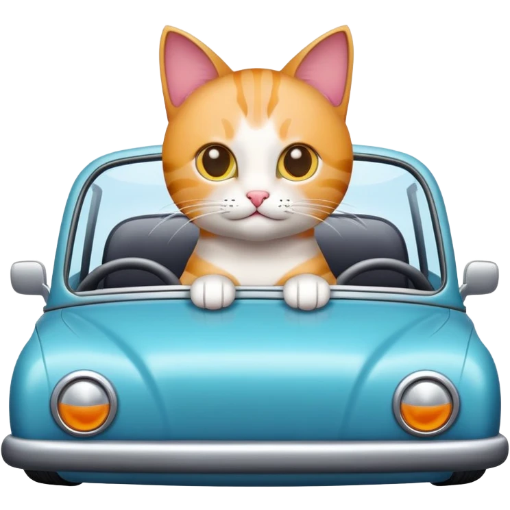 cat with a car emoji
