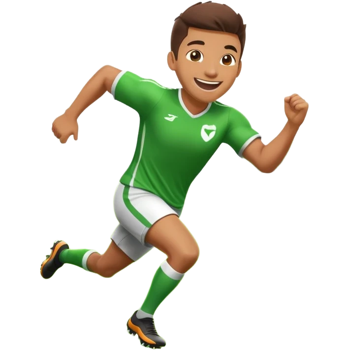 football player celebrating goal emoji