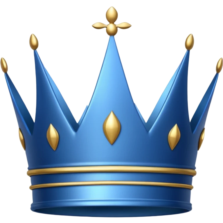 simple blue crown emoji