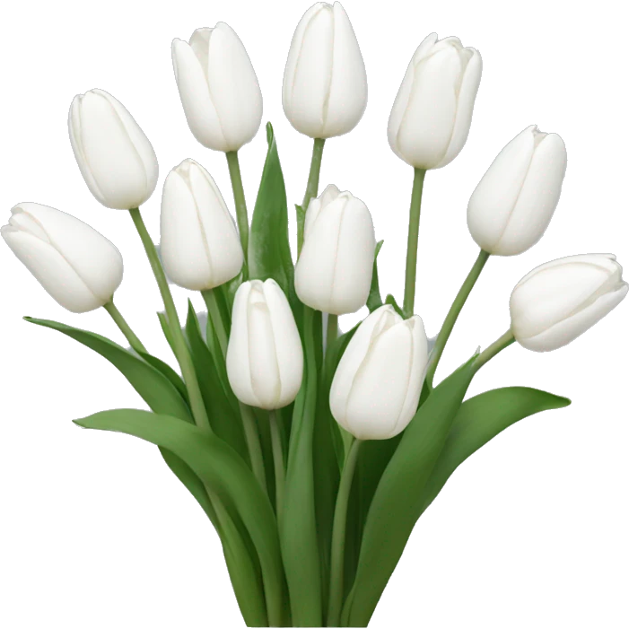 White Tulips emoji