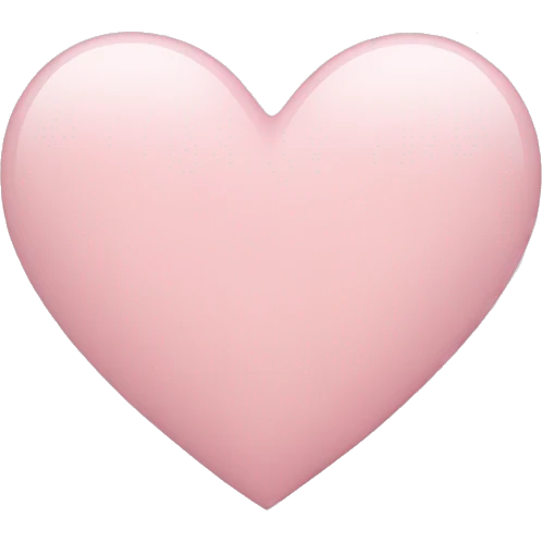 Pale pink heart emoji