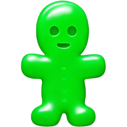 Sour patch kid gummy green emoji