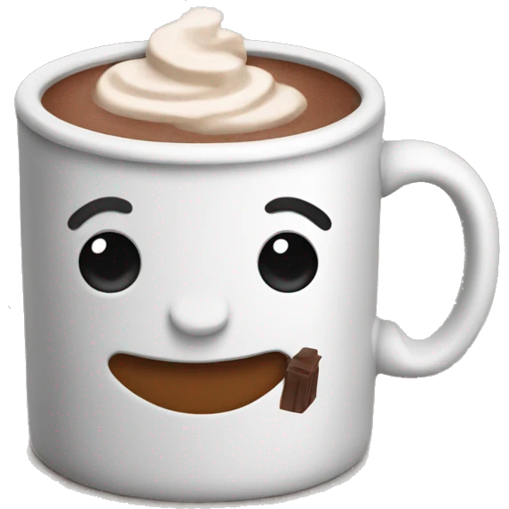 Hot cocoa in a mug emoji