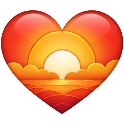 Sunrise heart emoji