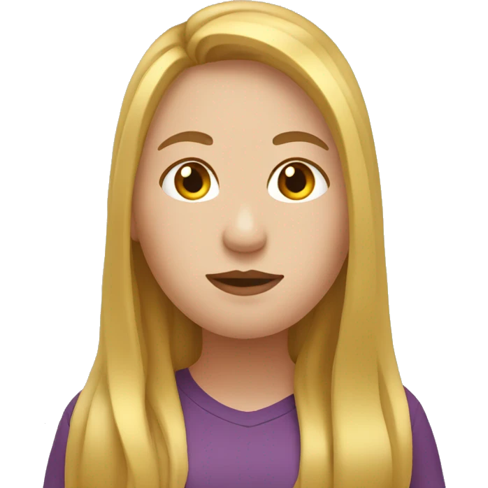 Obesity, female, with golden long hair emoji