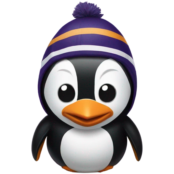 Penguin wearing Justin Jefferson nfl jersey  emoji
