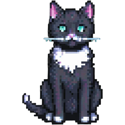 cat pixel art emoji