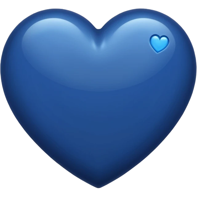 Heart but the color is Dark blue emoji