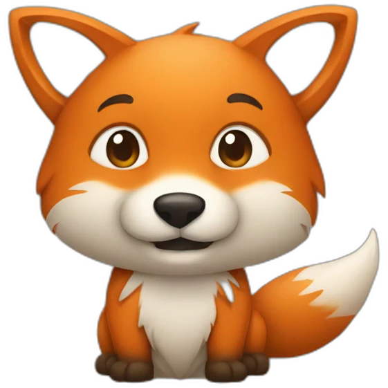 un renard avec un pouce en lair emoji