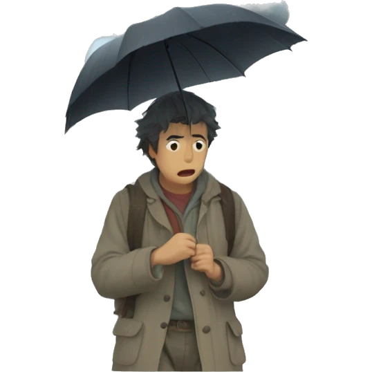 ghibli studio rain emoji