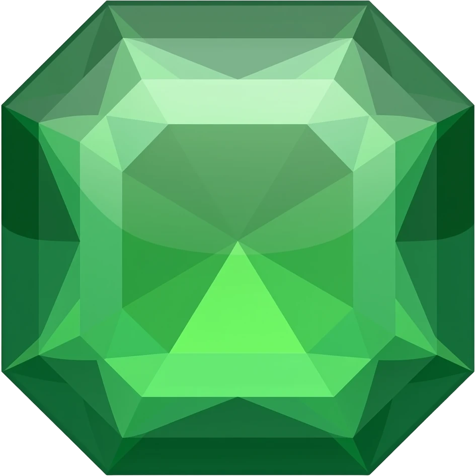 Esmeralda piedra emoji