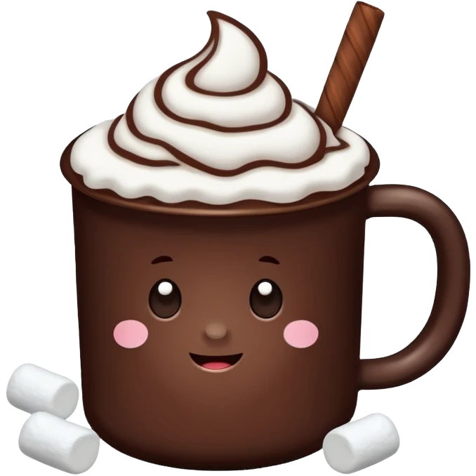 hot cocoa with marshmellows emoji