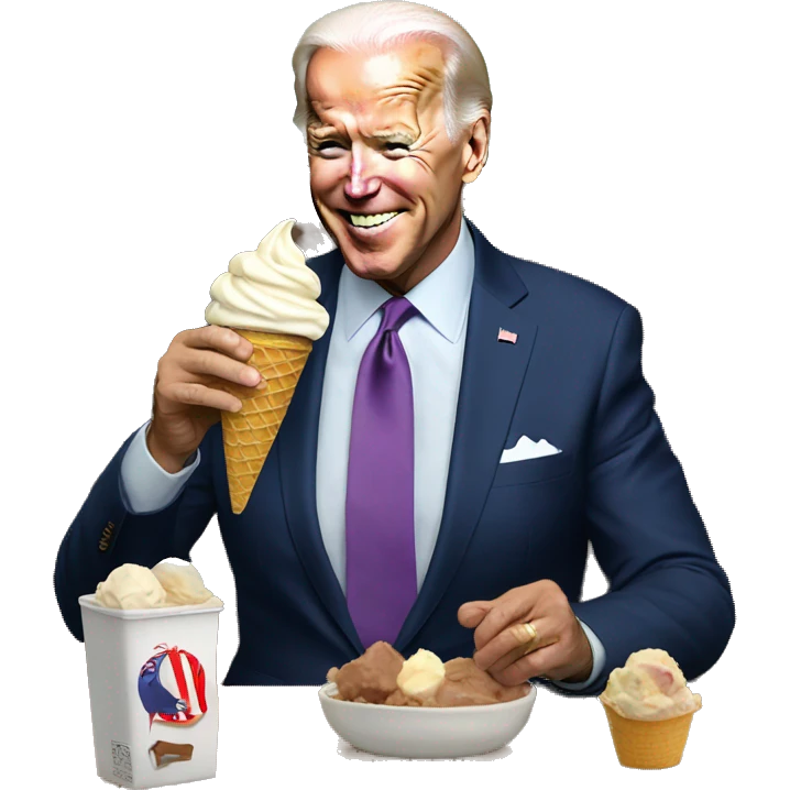 joe biden eating ice cream emoji