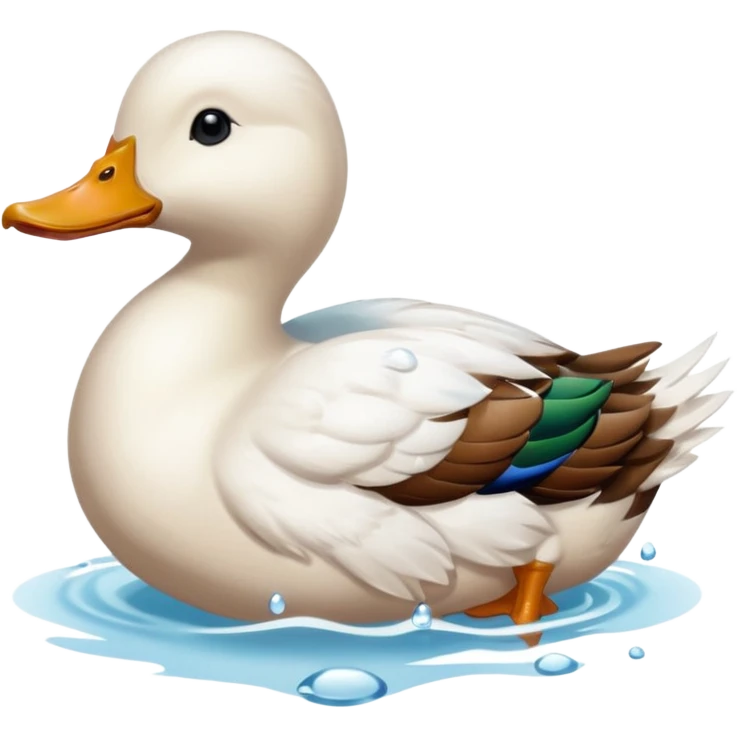 duck swimming emoji