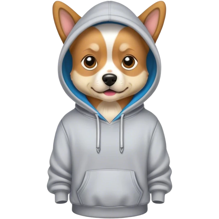 Dog wearing hoodie  emoji
