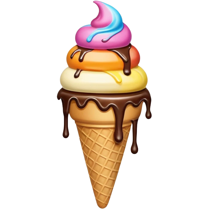 ice cream cone fallen upside down emoji