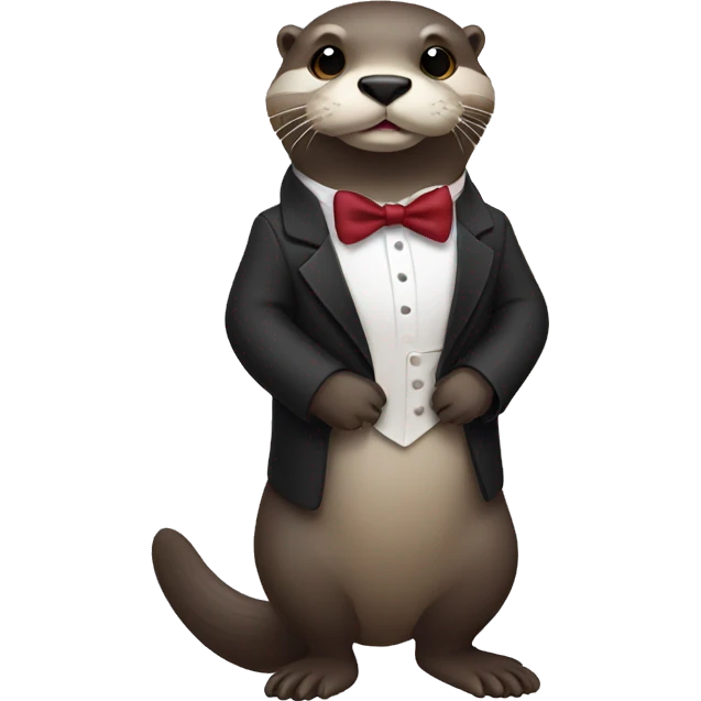 Otter wearing tuxedo emoji