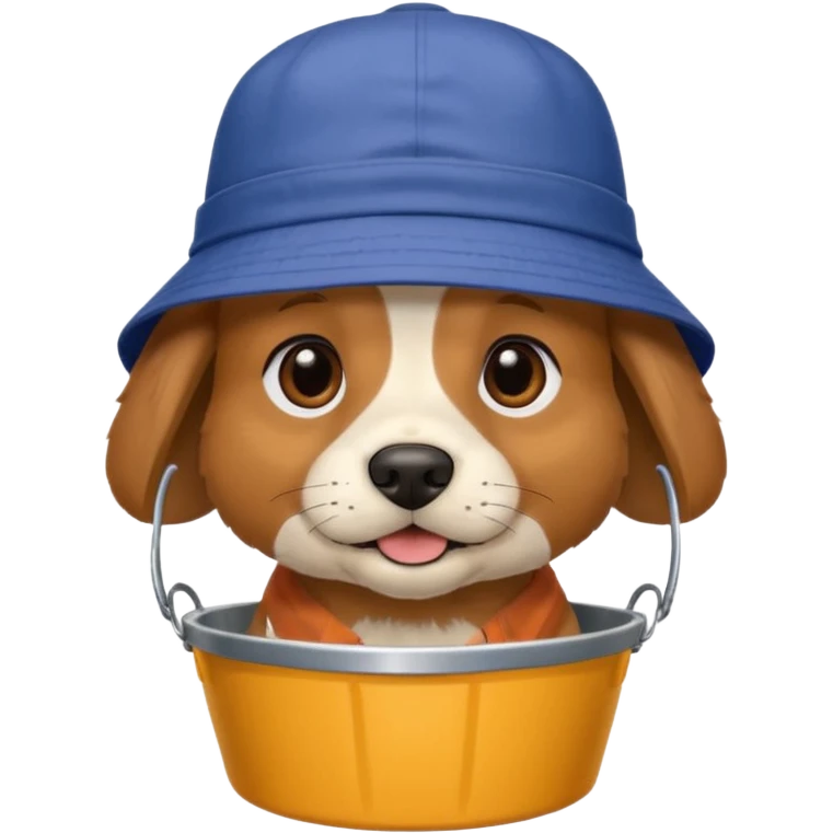 bucket hat dog emoji