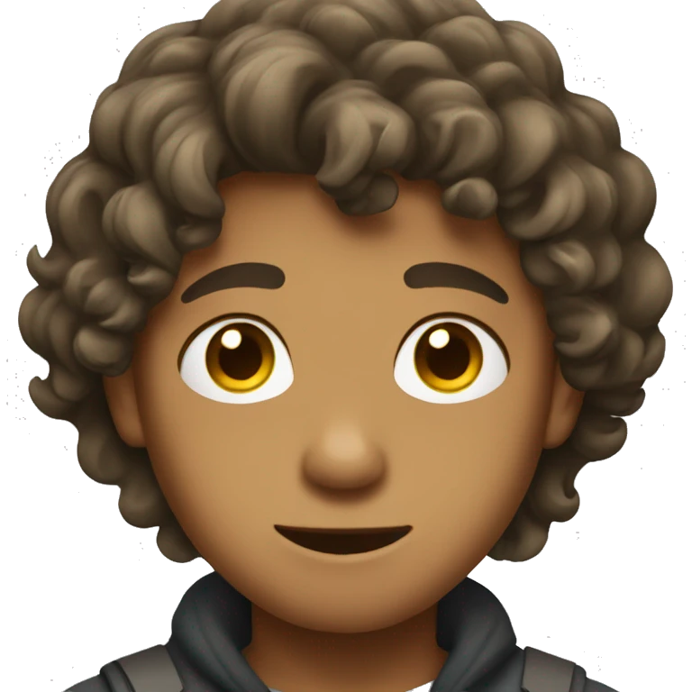 A a tan boy with wavy hair emoji