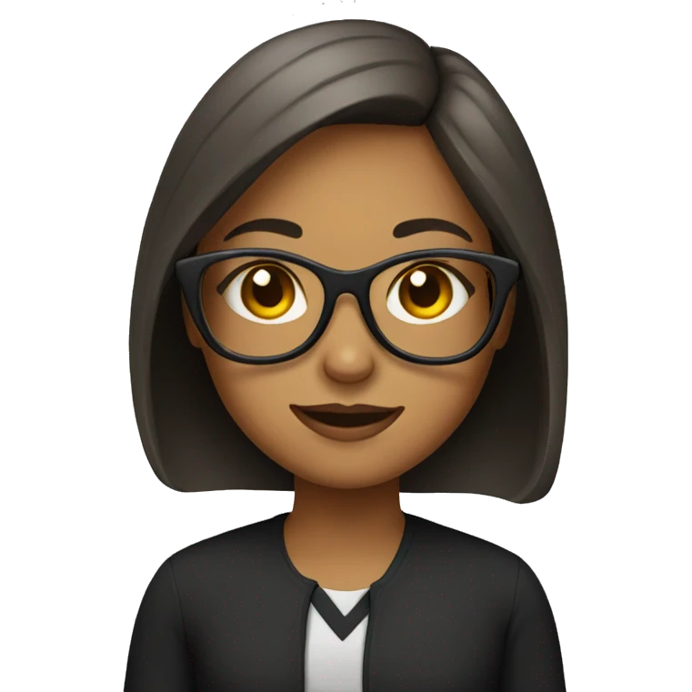Girl with glasses  emoji