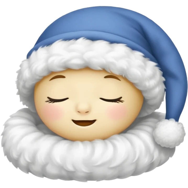 Half moon with sleeping hat emoji