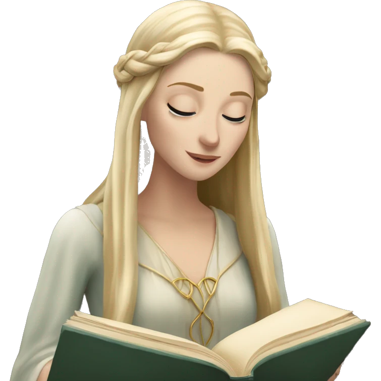 Galadriel Reading a Book  emoji