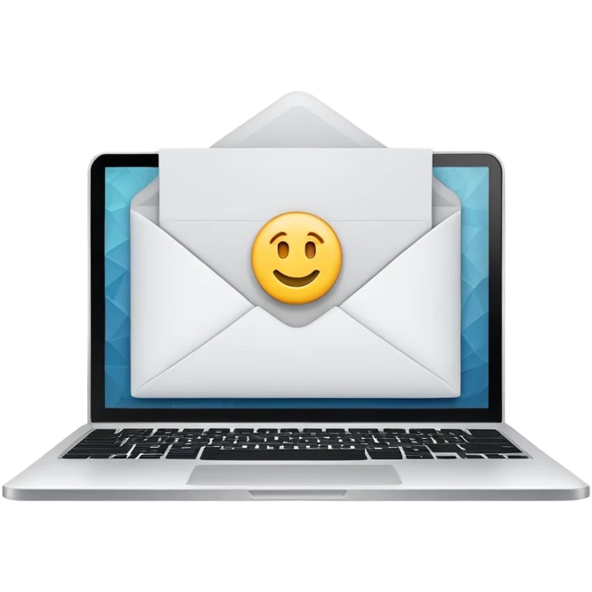 envelope digital laptop emoji