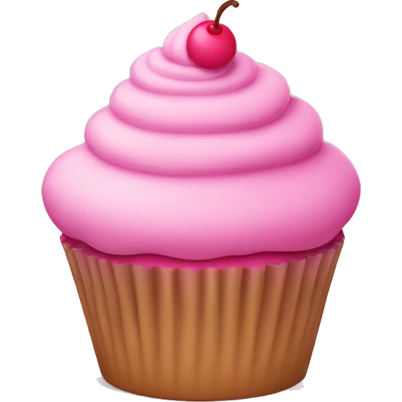 pink cupcake emoji