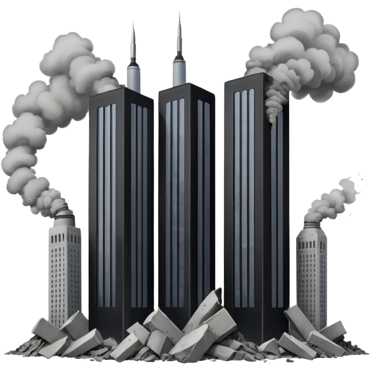 Twin towers crashing emoji