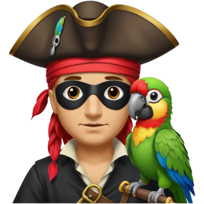 pirate and parrot emoji