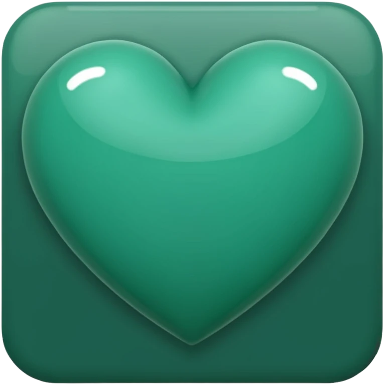 Dark green heart emoji