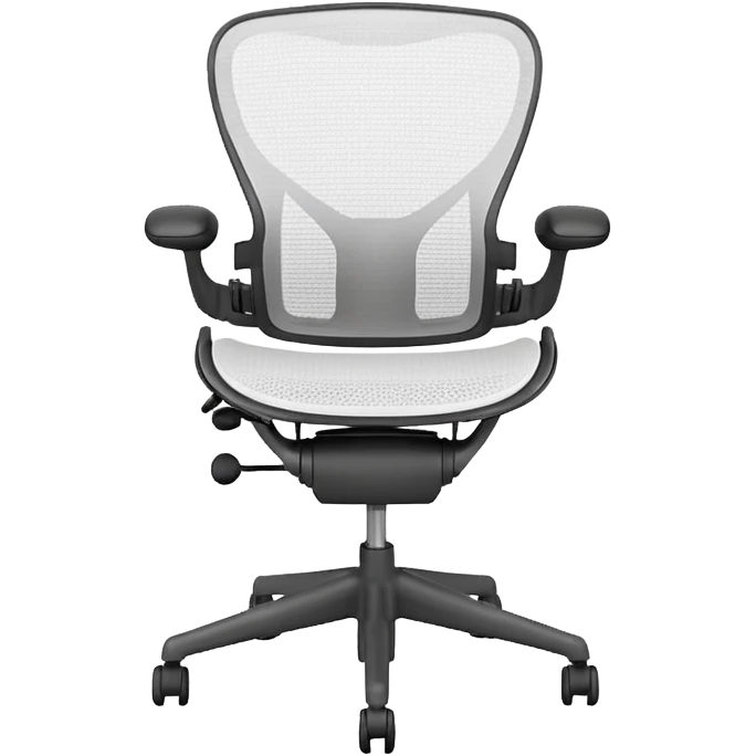 white sayl herman miller ergonomic chair emoji