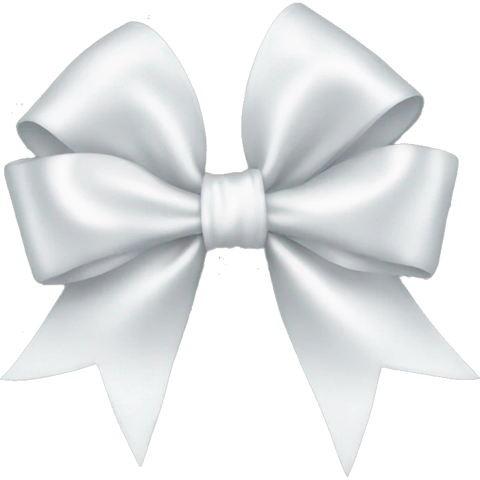 white satin bow emoji