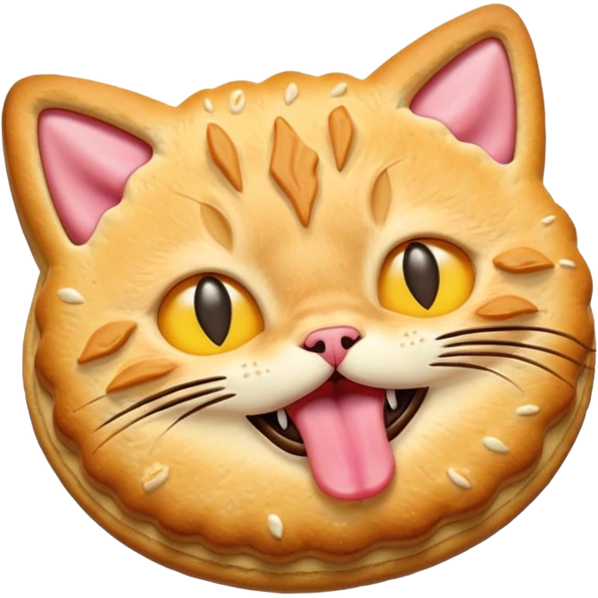 one biscuit cat tongue emoji