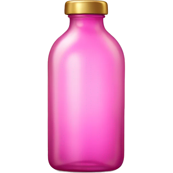 Gold glass bottle with pink lid  emoji