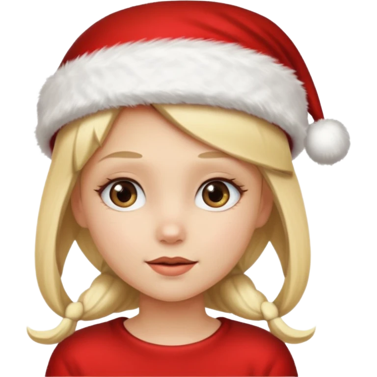 Blondie girl santa clauss emoji
