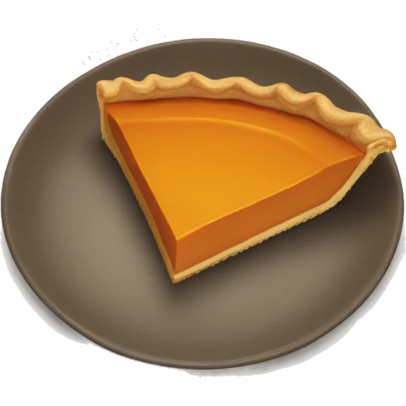 Pumpkin pie slice emoji