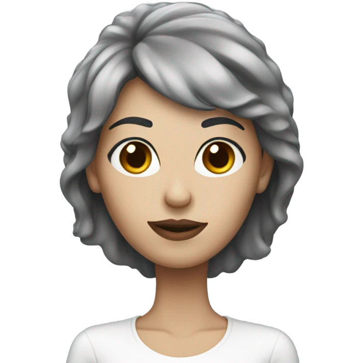 salt and pepper hair woman emoji