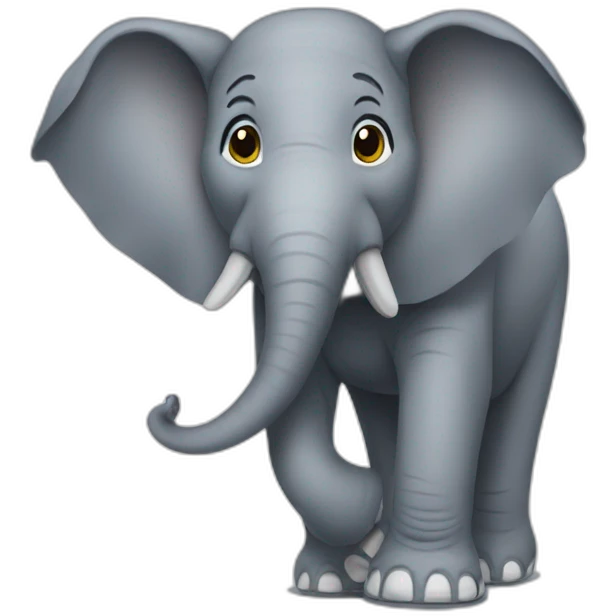 Elephant wearing crocs emoji