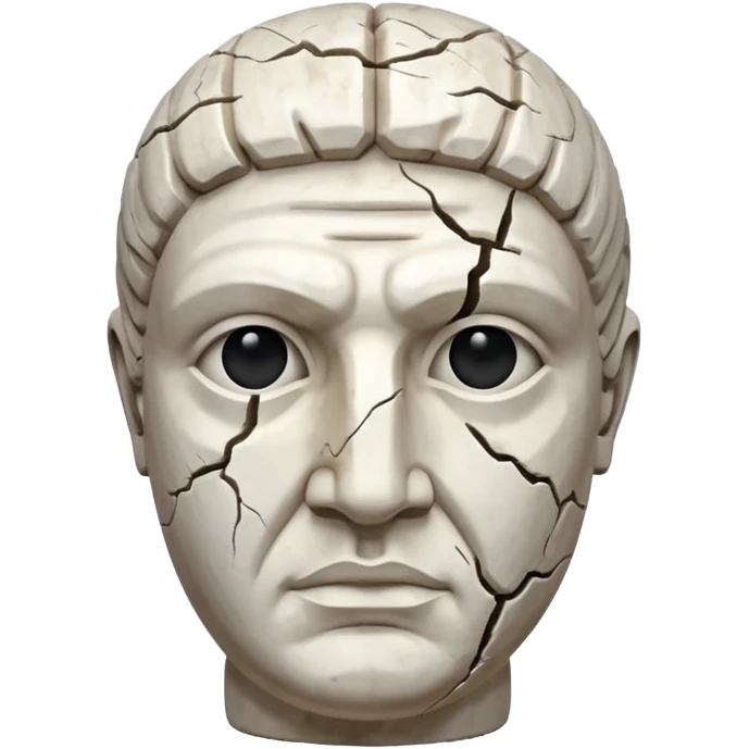 ancient greece marble sculpture head emoji