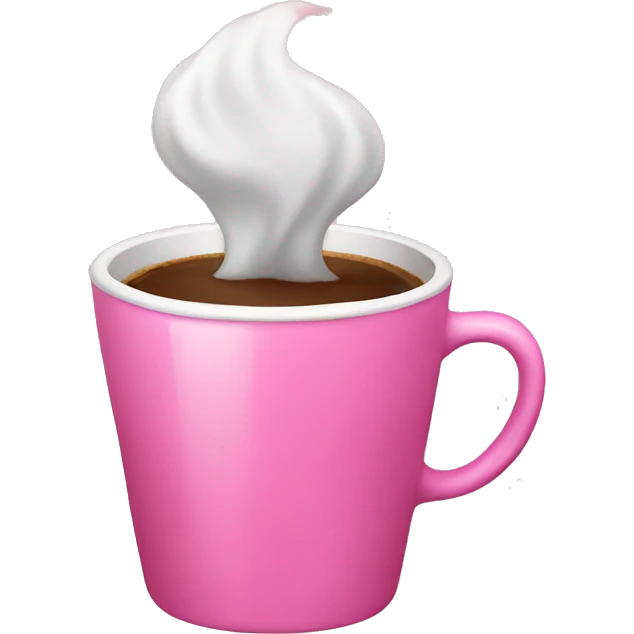 Pink coffee emoji