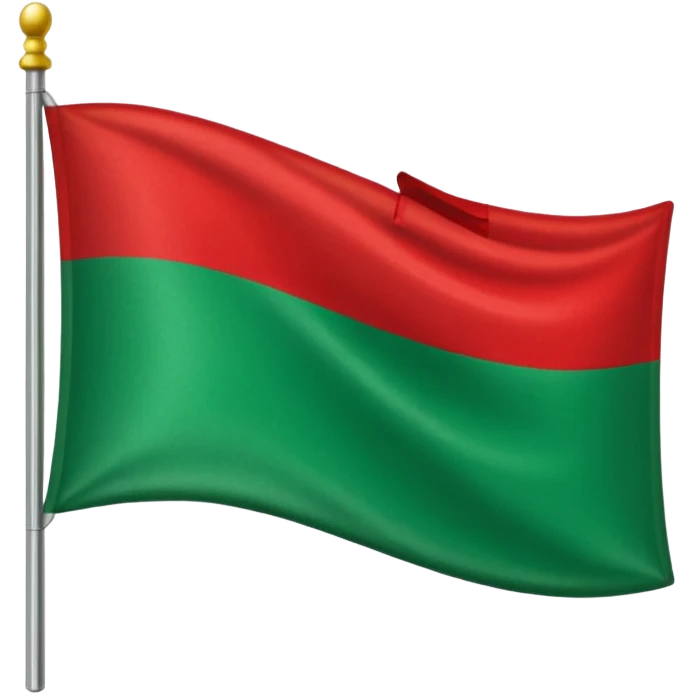 Una bandera roja y verde abajo emoji