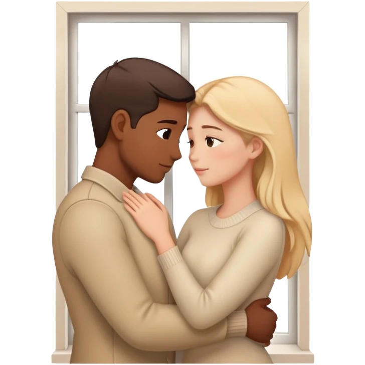 Intimate moment by the window emoji