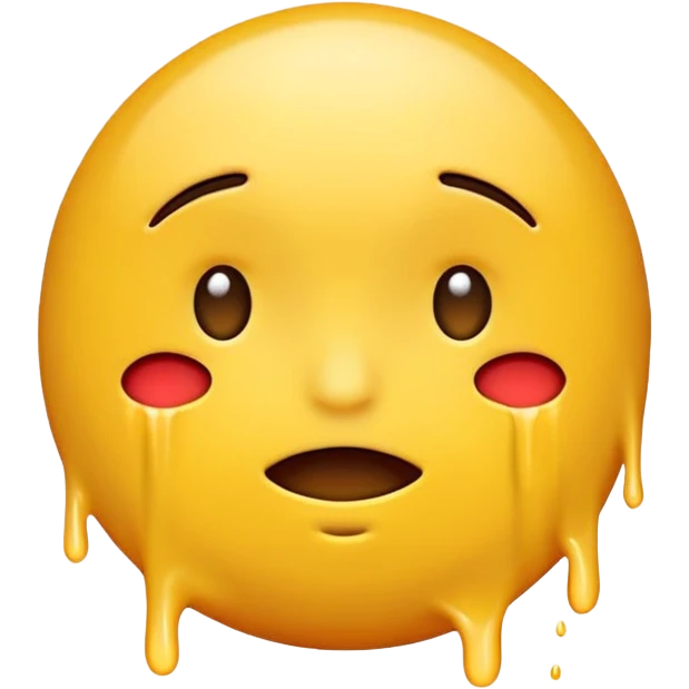 Emoji amarillo llorando, que le salgan lágrimas y que este como detiriendose emoji