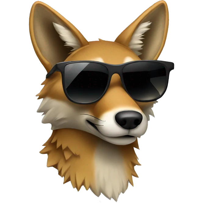 Coyote in sunglasses emoji