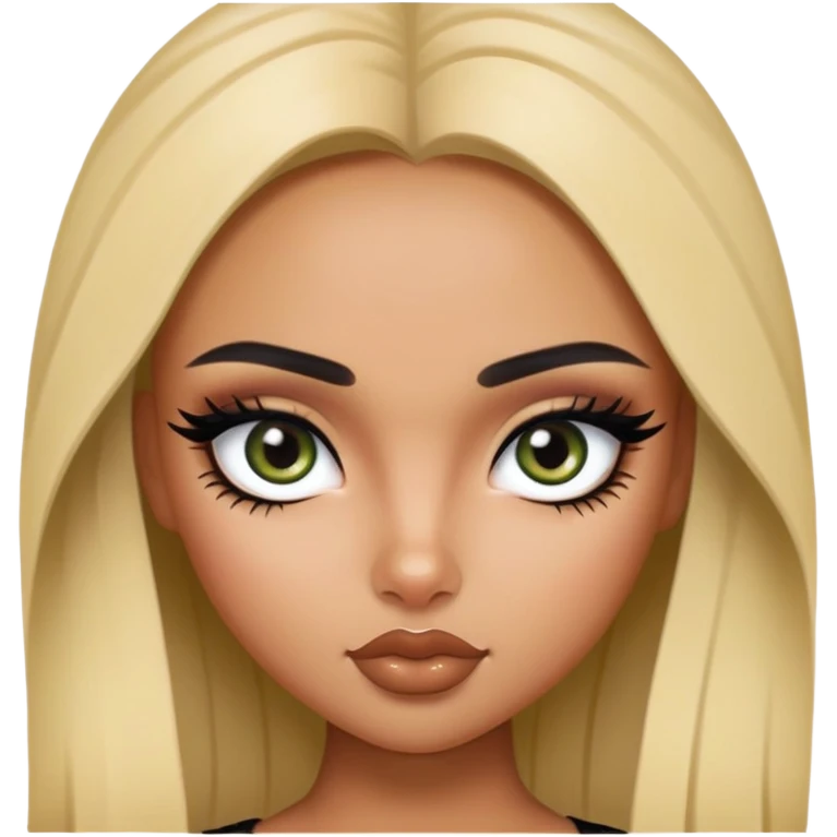 italian beauty, pretty eyes, black eyeliner, pretty bratz baddie emoji