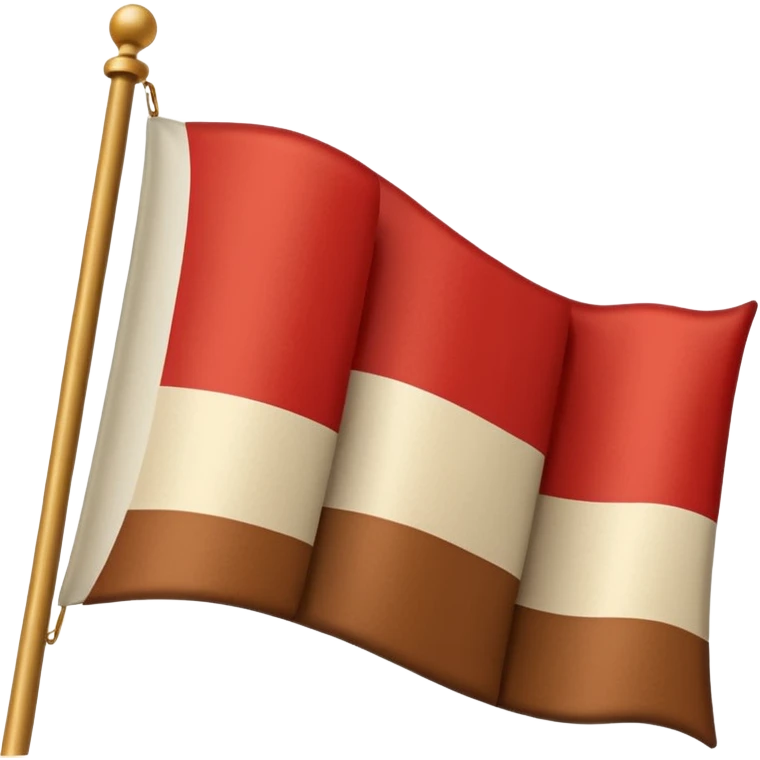 Indonesian flag but poop in mid emoji