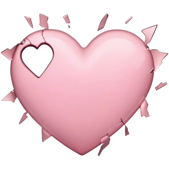 broken light pink heart emoji